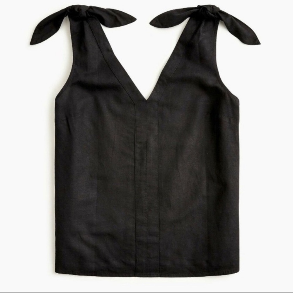 JCrew black linen tank